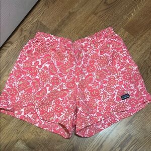 Patagonia Pink Baggies Shorts Lightweight Floral Design
